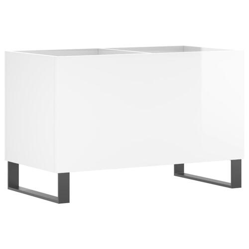 Vinylskab 74,5x38x48 cm konstrueret træ hvid højglans