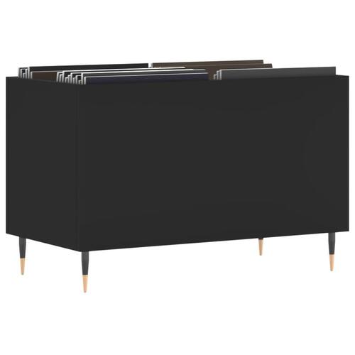 Vinylskab 74,5x38x48 cm konstrueret træ sort