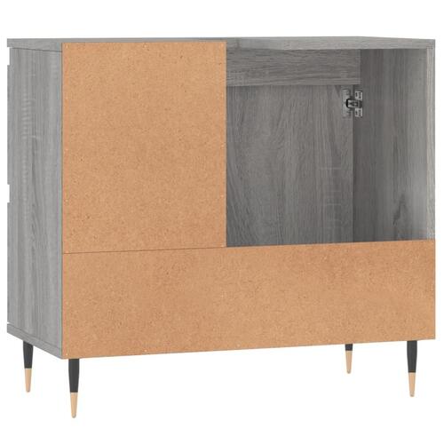 Badeværelsesskab 65x33x60 cm konstrueret træ grå sonoma-eg