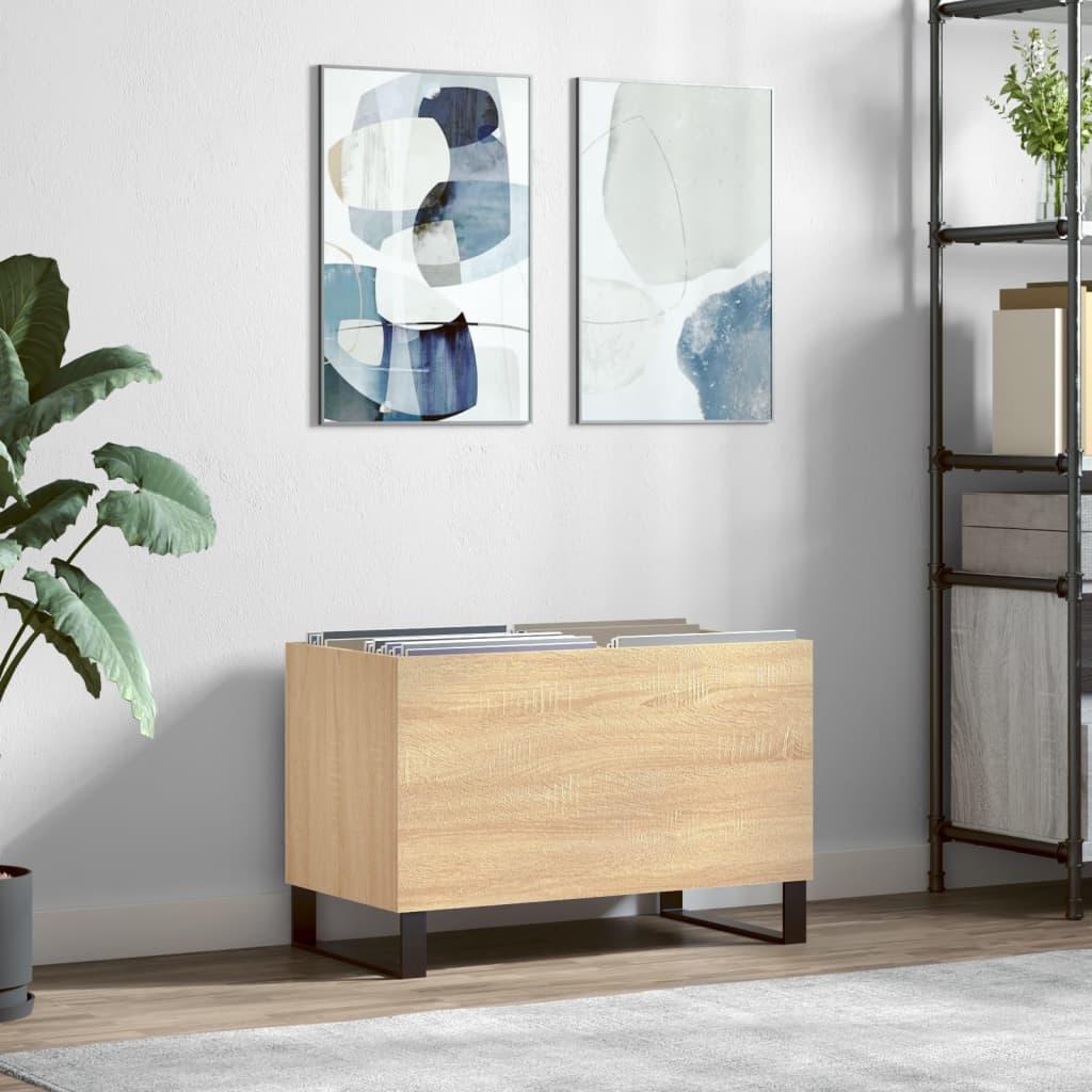 Vinylskab 74,5x38x48 cm konstrueret træ sonoma-eg