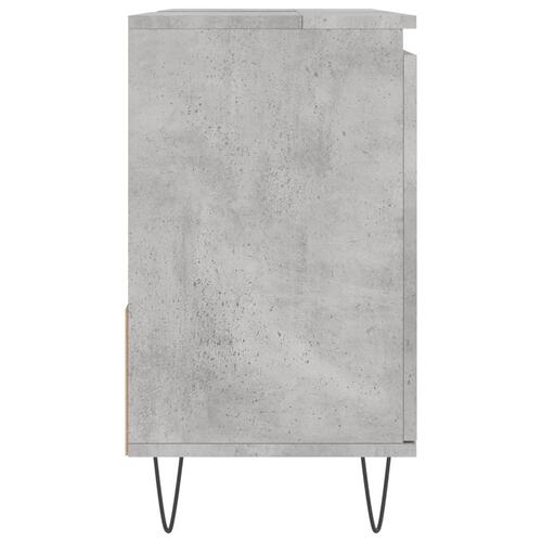 Badeværelsesskab 65x33x60 cm konstrueret træ betongrå
