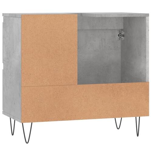 Badeværelsesskab 65x33x60 cm konstrueret træ betongrå