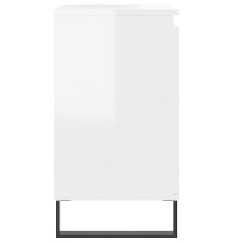 Badeværelsesskab 58x33x60 cm konstrueret træ hvid højglans