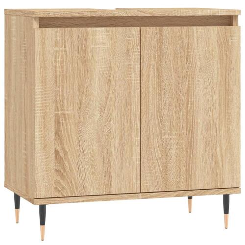 Badeværelsesskab 58x33x60 cm konstrueret træ sonoma-eg