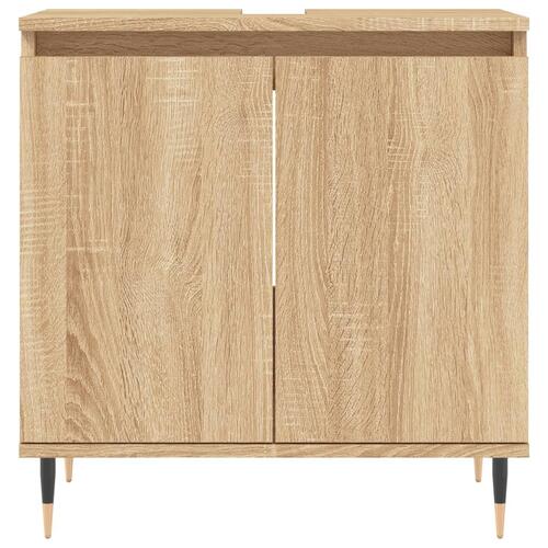 Badeværelsesskab 58x33x60 cm konstrueret træ sonoma-eg