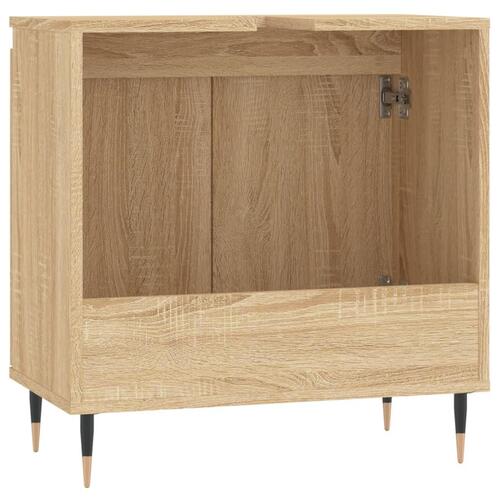 Badeværelsesskab 58x33x60 cm konstrueret træ sonoma-eg