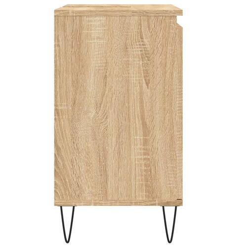 Badeværelsesskab 58x33x60 cm konstrueret træ sonoma-eg