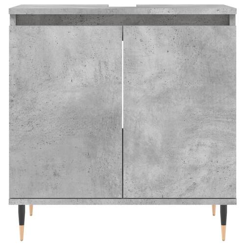 Badeværelsesskab 58x33x60 cm konstrueret træ betongrå