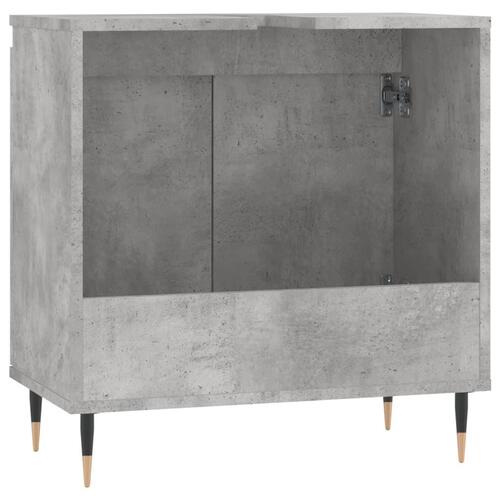Badeværelsesskab 58x33x60 cm konstrueret træ betongrå