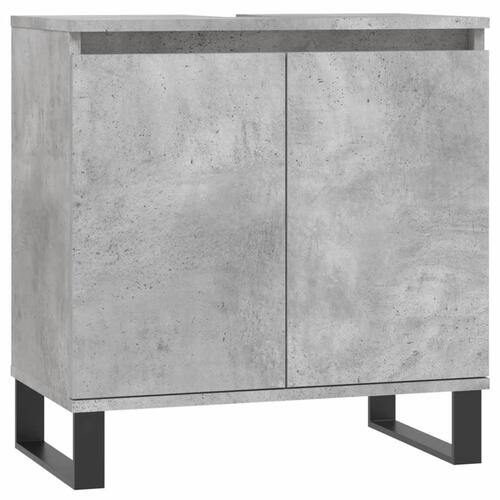Badeværelsesskab 58x33x60 cm konstrueret træ betongrå