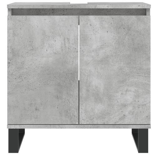 Badeværelsesskab 58x33x60 cm konstrueret træ betongrå