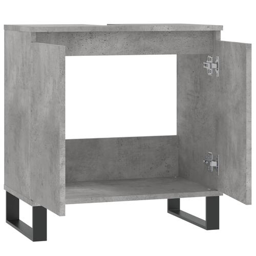 Badeværelsesskab 58x33x60 cm konstrueret træ betongrå