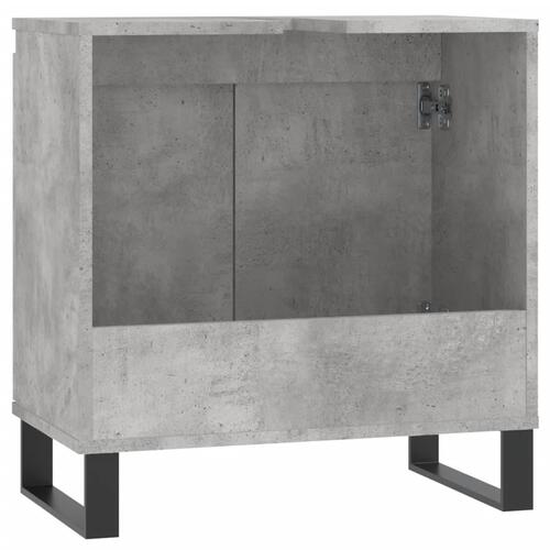 Badeværelsesskab 58x33x60 cm konstrueret træ betongrå