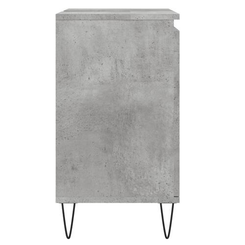 Badeværelsesskab 58x33x60 cm konstrueret træ betongrå