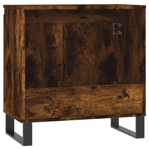 Badeværelsesskab 58x33x60 cm konstrueret træ røget egetræsfarve