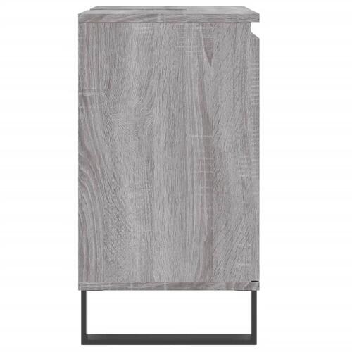 Badeværelsesskab 58x33x60 cm konstrueret træ grå sonoma-eg
