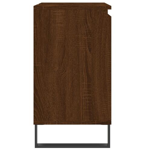 Badeværelsesskab 58x33x60 cm konstrueret træ brun egetræsfarve
