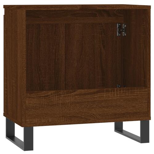 Badeværelsesskab 58x33x60 cm konstrueret træ brun egetræsfarve