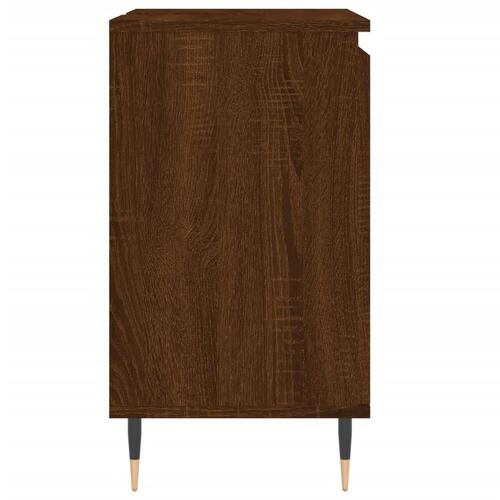 Badeværelsesskab 58x33x60 cm konstrueret træ brun egetræsfarve