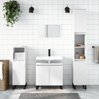 Badeværelsesskab 58x33x60 cm konstrueret træ hvid