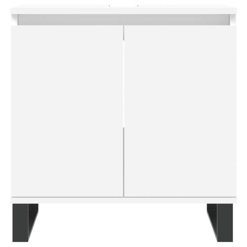 Badeværelsesskab 58x33x60 cm konstrueret træ hvid