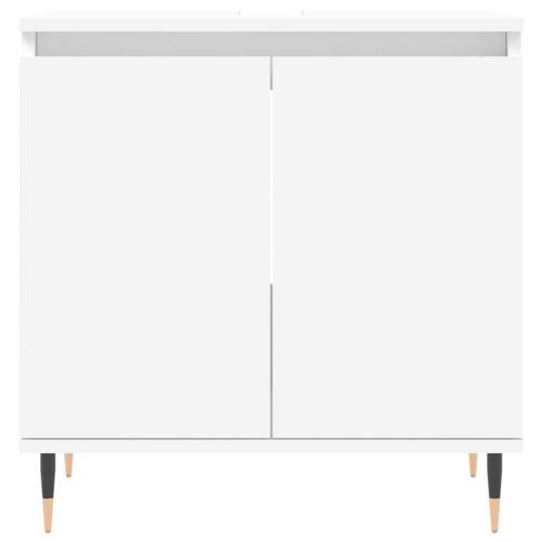 Badeværelsesskab 58x33x60 cm konstrueret træ hvid