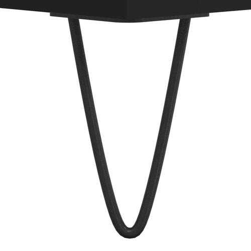 Badeværelsesskab 58x33x60 cm konstrueret træ sort