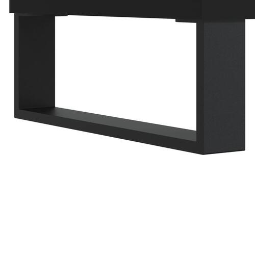 Badeværelsesskab 58x33x60 cm konstrueret træ sort