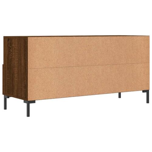 Tv-bord 102x36x50 cm konstrueret træ brun egetræsfarve