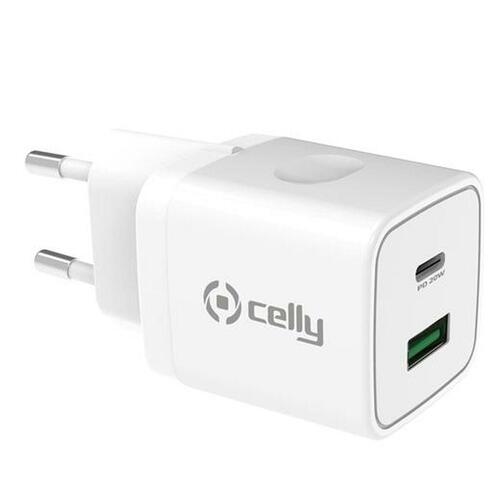 Vægoplader 2-i-1 Celly Hvid 20 W