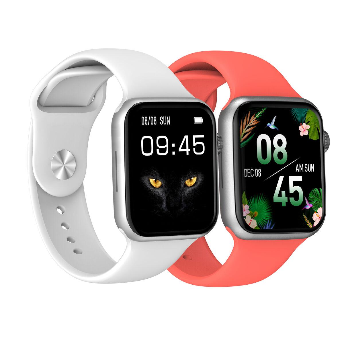 Smartwatch DCU COLORFUL 2 Hvid Sølvfarvet
