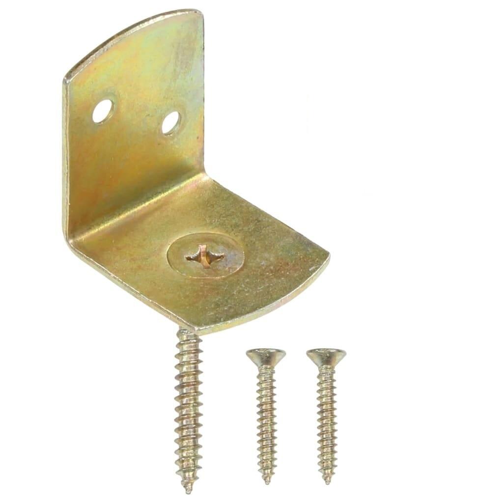 Beslag til hegnspanel 48 stk. L-formet galvaniseret metal
