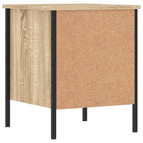 Sengeborde 2 stk. 40x42x50 cm konstrueret træ sonoma-eg