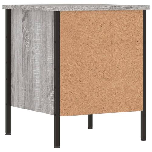 Sengeborde 2 stk. 40x42x50 cm konstrueret træ grå sonoma-eg