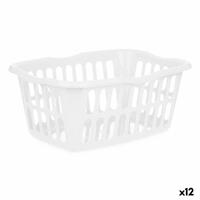 Kurv Hvid polypropylen 50 L 58 x 24 x 42 cm (12 enheder)