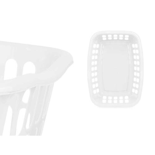 Kurv Hvid polypropylen 50 L 58 x 24 x 42 cm (12 enheder)