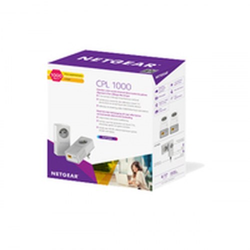 Netgear PLP1000 powerline adapter kit - 2 enheder (EU, hvid)
