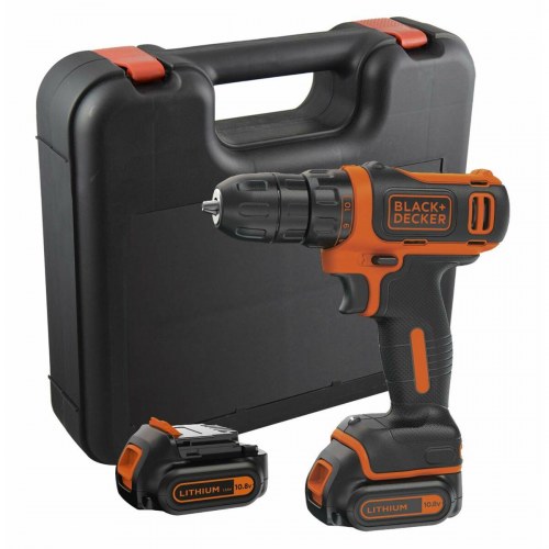 Black & Decker BDCDD12KB-QW elektrisk skruetrækker 10,8 V - inkl. 2x 1,5 Ah batterier og kuffert