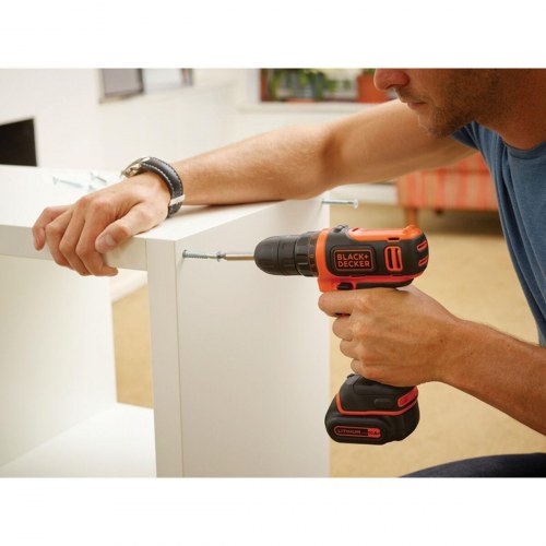 Black & Decker BDCDD12KB-QW elektrisk skruetrækker 10,8 V - inkl. 2x 1,5 Ah batterier og kuffert