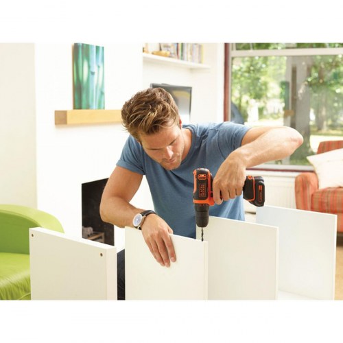 Black & Decker BDCDD12KB-QW elektrisk skruetrækker 10,8 V - inkl. 2x 1,5 Ah batterier og kuffert