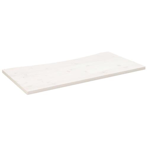 Skrivebordsplade 100x50x2,5 cm massivt fyrretræ hvid