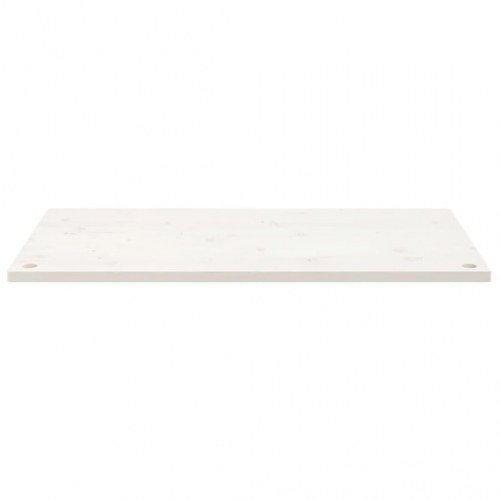 Skrivebordsplade i massivt fyrretræ 110 x 55 cm - hvid