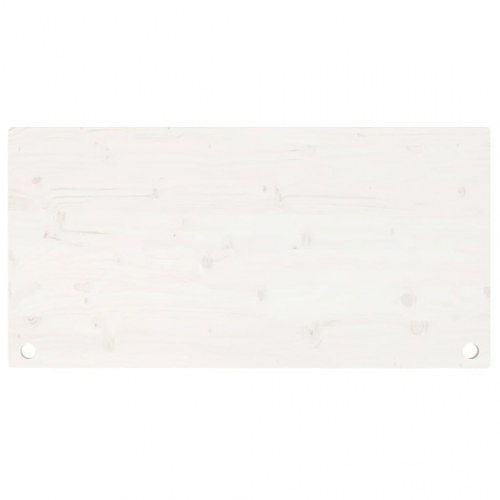 Skrivebordsplade i massivt fyrretræ 110 x 55 cm - hvid