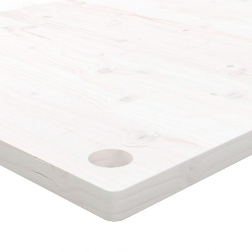 Skrivebordsplade 100x60x2,5 cm massivt fyrretræ hvid