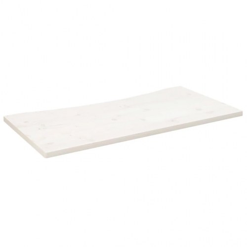 Skrivebordsplade 110 x 60 x 2,5 cm i massivt fyrretræ - hvid