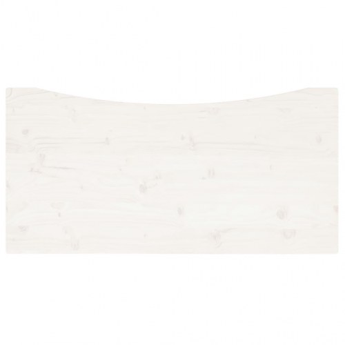 Skrivebordsplade 110 x 60 x 2,5 cm i massivt fyrretræ - hvid