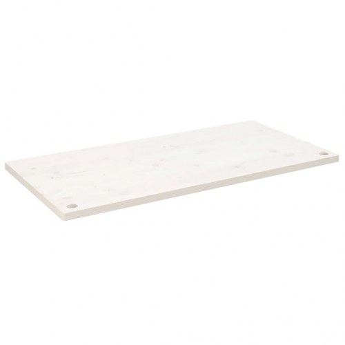 Skrivebordsplade 100x50x2,5 cm massivt fyrretræ hvid
