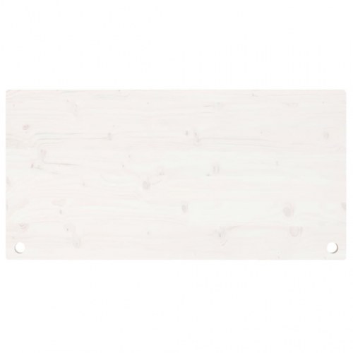 Skrivebordsplade 100x50x2,5 cm massivt fyrretræ hvid