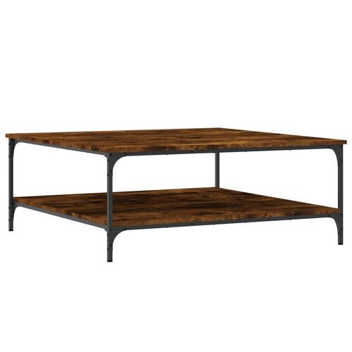 Sofabord 100x100x40 cm konstrueret træ røget egetræsfarve
