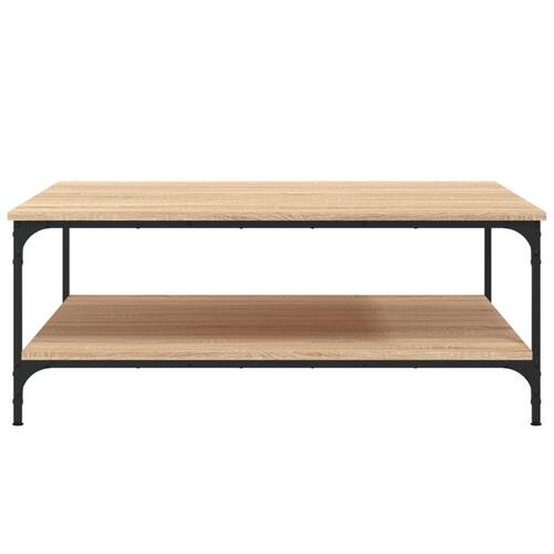 Sofabord 100x100x40 cm konstrueret træ sonoma-eg